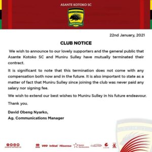 BREAKING NEWS: Asante Kotoko Part Ways With Sulley Muniru After Three Months 1 IMG 20210122 WA0002