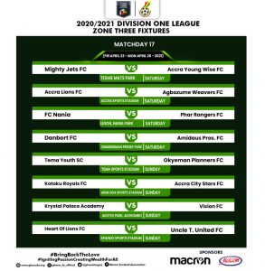 Kotoku Royals host Accra City Stars, Leaders Tema Youth lock horns with Planners As Lions play Weavers 1 ZONE THREE FIXTURES MATCHDAY 17 999x1024 1