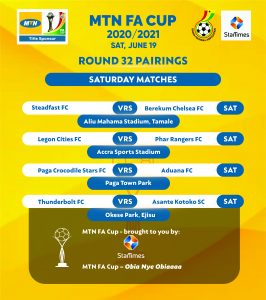 Ghana FA Reveals Date For Hearts of Oak vs Windy Professionals FA Cup Clash 2 MTN FA CUP R32 SATURDAY MATCHES 1