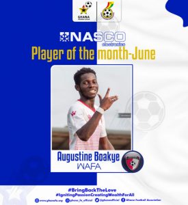 WAFA wonderkid Augustine Boakye named June GPL player of the the month 1 NASCO PLAYER OF THE MONTH June Augustine Boakye 596x650 1