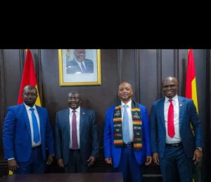 Ghana FA President Kurt Okraku welcomes CAF President Patrice Motsepe to Ghana to begin 2 day tour 2 1634743053820