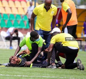 PHOTOS: Tema Youth FC goalkeeper Christian Addai suffers horrific leg break against Bibiani Goldstars in GFA DOL Super Cup 3 IMG 20211015 WA0005