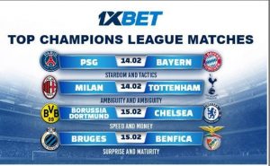 1xBet UCL Champions League Matches 1 Screenshot 20230217 160350