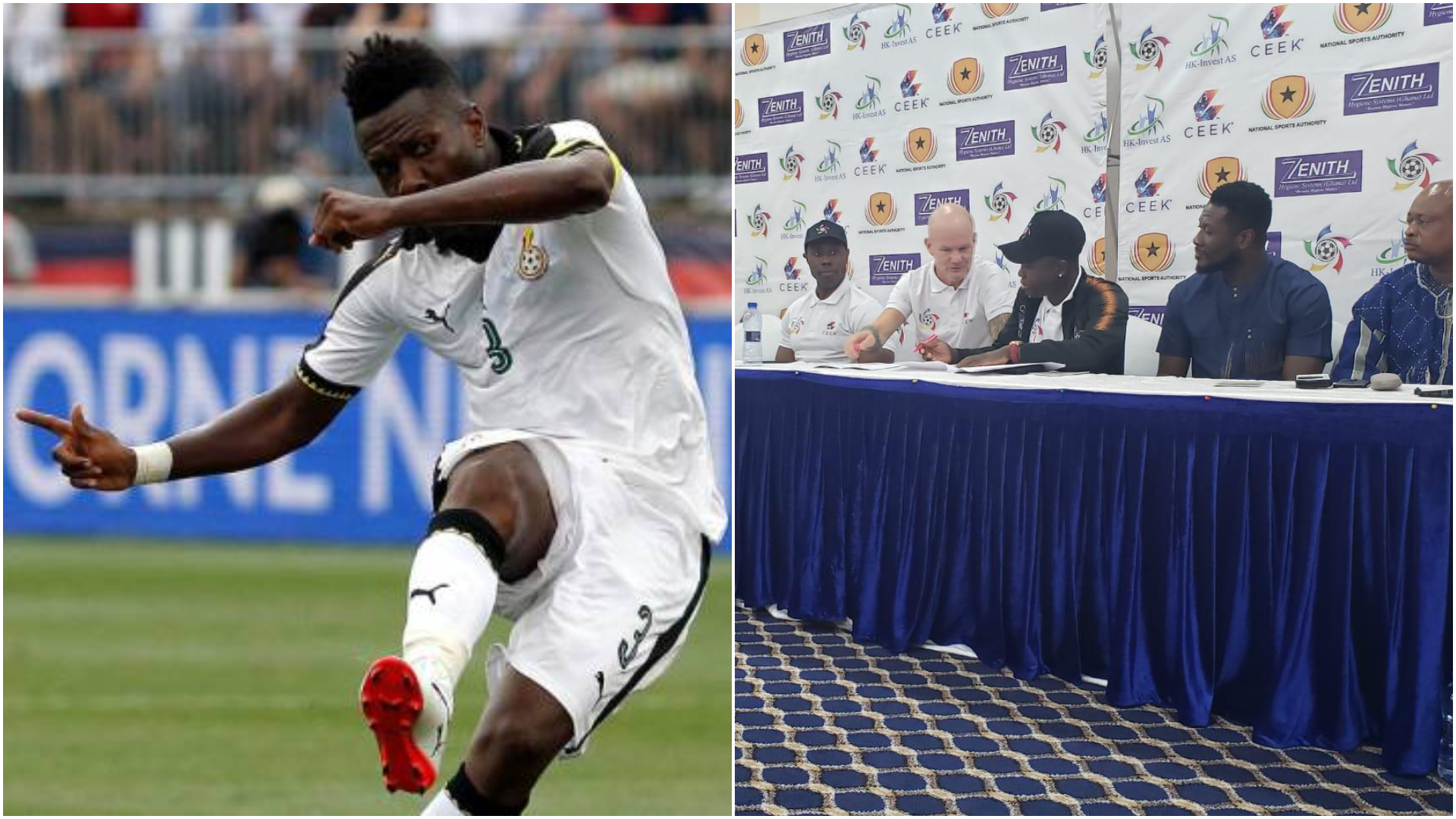Asamoah Gyan, Samuel Inkoom, Black Stars, S-Inkoom Football Management, launch.