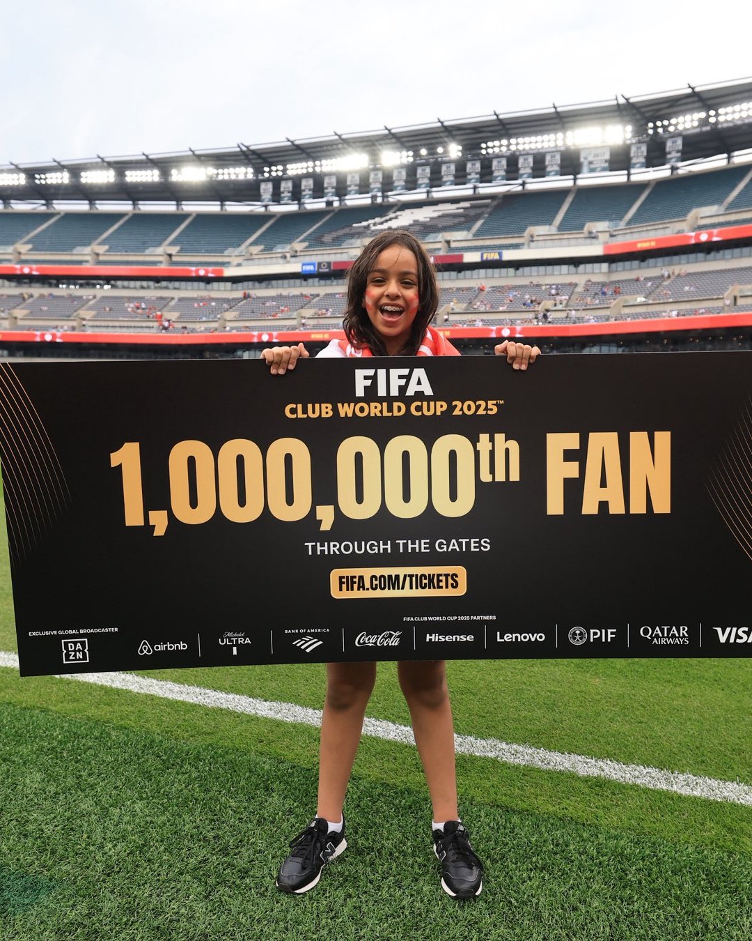 Nine-year old Wydad AC fan Rachida Elomari becomes millionth fan at FIFA Club World Cup 2025 1 20250623 032314