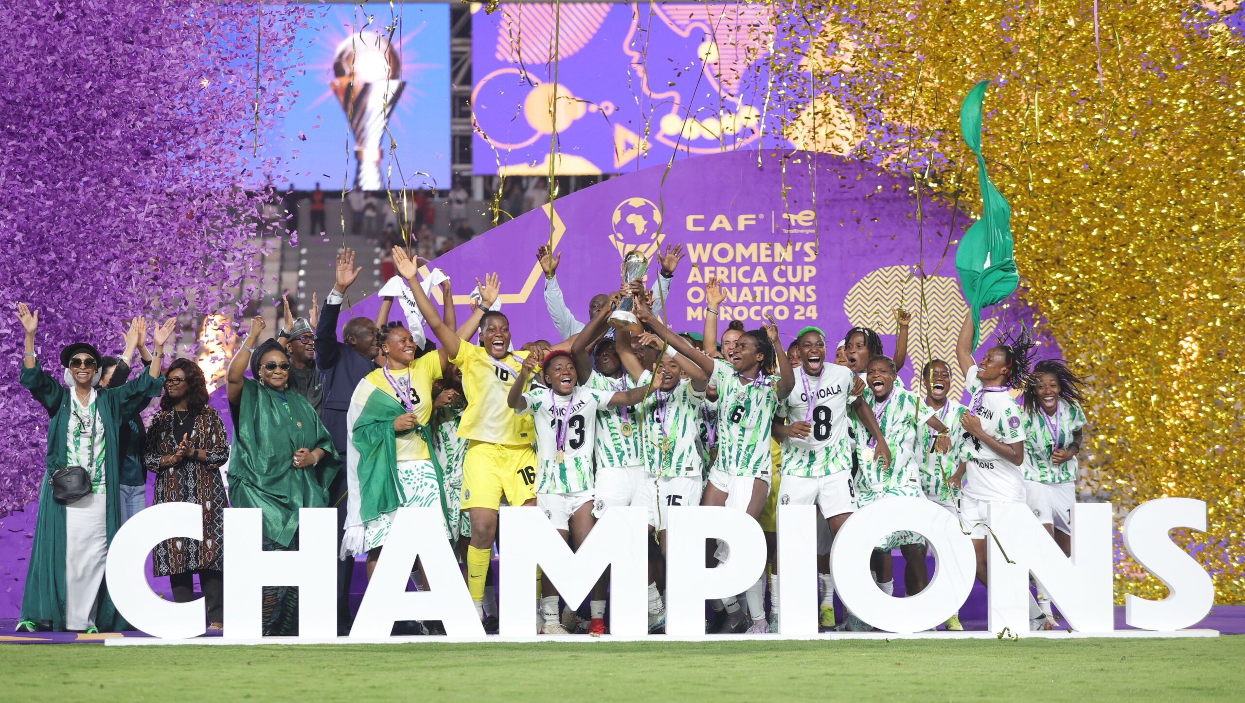 Nigeria’s Super Falcons came from two goals down to beat Morocco 3-2 and win the 2024 Women’s Africa Cup of Nations, claiming their 10th title 1 20250727 044448 scaled