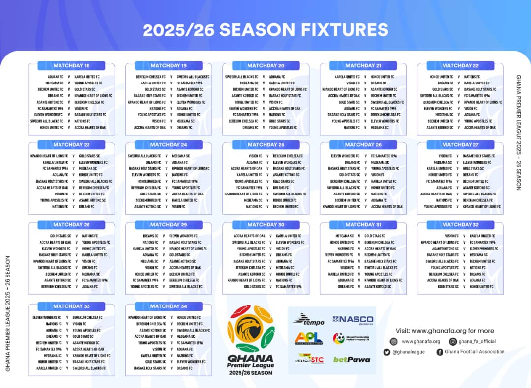 Official Ghana Premier League Fixtures for the new season of 2025/2026 2 IMG 20250804 WA0013