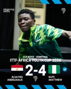 Kuti Matthew Crowned U-19 2026 ITTF Africa Youth Cup After All-Nigerian Final in Accra 1 HOaZI99XkAEeyIX